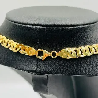 Cadena Medusa Greca Bicolor 8mm 18K