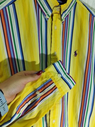 Camicia Ralph Lauren a righe Gialla Taglia M
