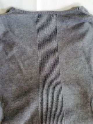 Jersey Gris Talla 42 - 44 Mujer Escote en Pico