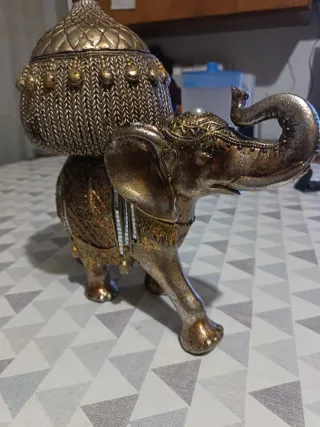 Elefante Decorativo Resina y Cristal