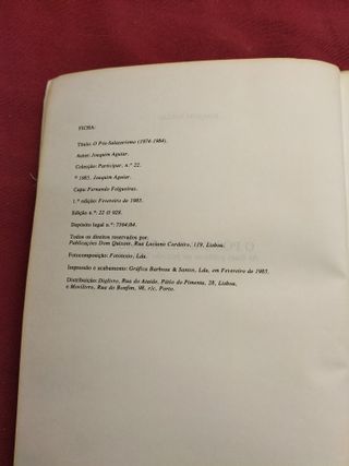 Livro O Pós-Salazarismo: 1974-1984 - CXL4