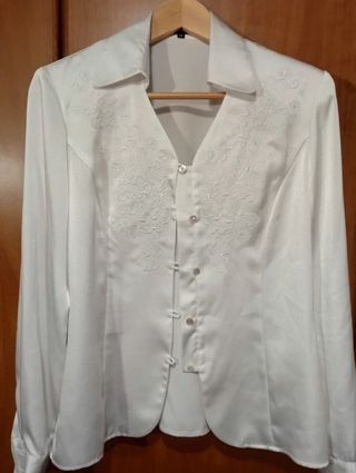 Blusa Zendra Blanca Bordada
