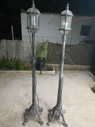Farola metálica exterior gris precio por unidad