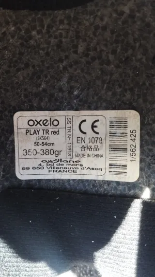 Casco Oxelo niño rojo