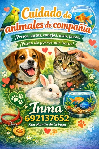 Cuidadora animales de compañía.