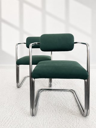SILLAS CANTILEVER VINTAGE CON APOYABRAZOS. 70s
