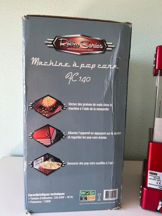 Máquina Palomitas Retro Roja