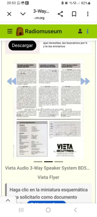 Altavoces Vieta BD-5200 vintage gran volumen