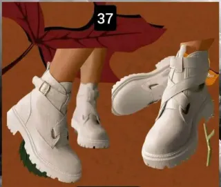 Botines blancos talla 37