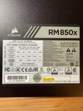 Fuente Corsair RM850x 850W