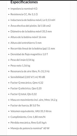 Altavoces SB Acoustics