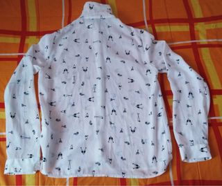 Camisa Atmosphere blanca estampada