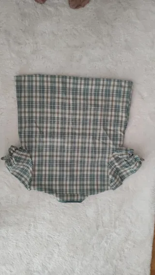 Blusa cuadros estilo oriental