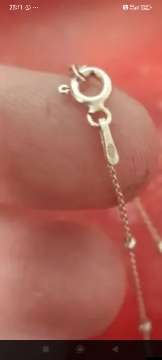 Cadena y Colgante Oso Plata Ley