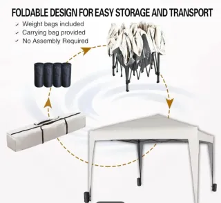 Carpa Plegable 3x3m Azul/Gris/Verde