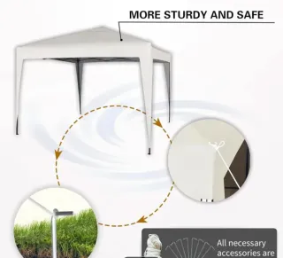 Carpa Plegable 3x3m Azul/Gris/Verde