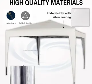 Carpa Plegable 3x3m Azul/Gris/Verde