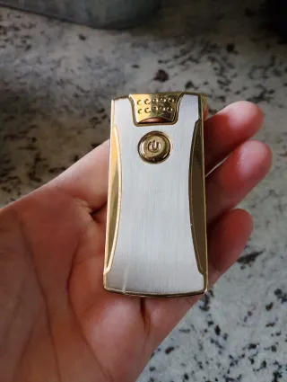 Mechero Eléctrico Carga USB Dorado