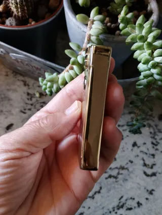 Mechero Eléctrico Carga USB Dorado