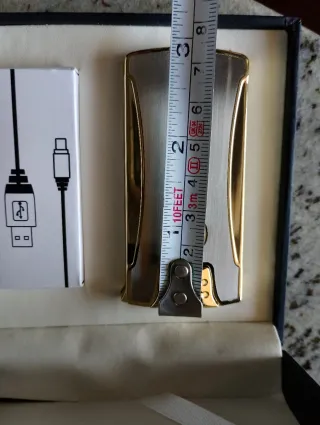 Mechero Eléctrico Carga USB Dorado