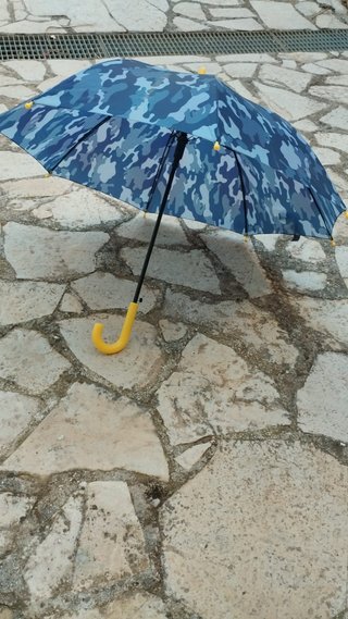Ombrello per bambini blu camouflage