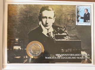 Moneda 150 Aniversario Nacimiento Guglielmo Marcon