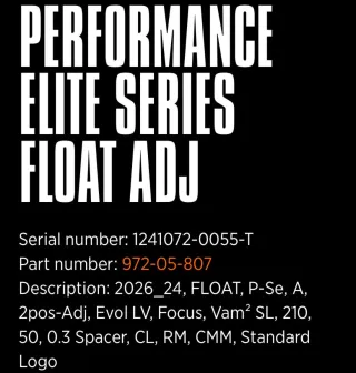 Amortiguador Fox *NUEVO* Performance Elite 210x50