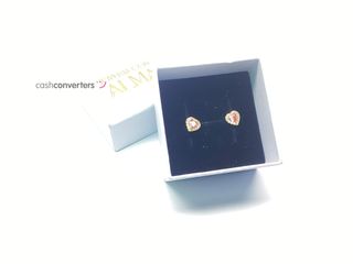 pendientes oro 18k con piedra con circonita