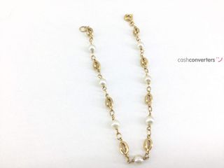 pulsera oro 18k con piedra con perla