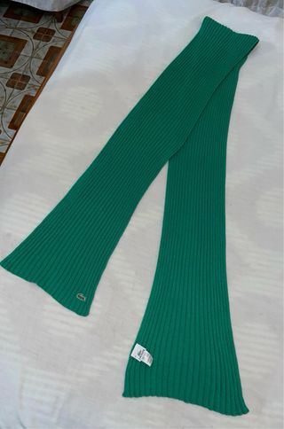 Sciarpa Lacoste cotone Lana Verde Unisex