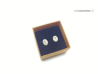 pendientes oro 18k con piedra con circonita