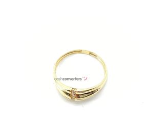 anillo oro 18k con circonita