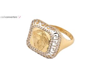 anillo oro 18k con piedra con circonita
