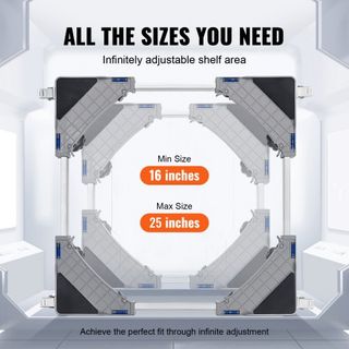 Supporto per Mini Frigorifero, Capacità di Carico 181.4 kg, 4 Piedi Robusti, 4 Ruote Girevoli con Blocco, Piedistallo per Lavatrice e Asciugatrice, Base Multifunzionale Regolabile per Lavatrice e Frigorifero, Base Mobile...