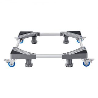 Supporto per Mini Frigorifero, Capacità di Carico 181.4 kg, 4 Piedi Robusti, 4 Ruote Girevoli con Blocco, Piedistallo per Lavatrice e Asciugatrice, Base Multifunzionale Regolabile per Lavatrice e Frigorifero, Base Mobile...
