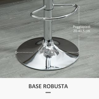 Conjunto de 2 Taburetes de Bar con Altura Ajustable, Taburetes Altos de Cocina en PU con Respaldo, Reposapiés, Asiento Suave, Estructura de Acero, Sillas de Bar Altas Giratorias a 360°, para Penín...