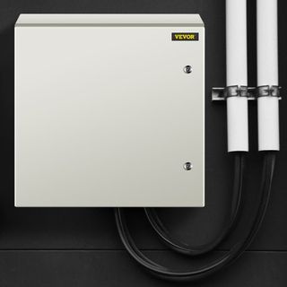 Caja de Acero NEMA, 60x60x20 cm Caja Eléctrica de Acero NEMA 4X, Impermeable y a Prueba de Polvo IP66, Caja de Junta Eléctrica para Uso Exterior/Interior, con Placa de Montaje