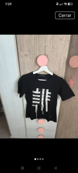 Camiseta Purificación García negra manga corta