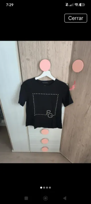 Camiseta Purificación García negra mujer