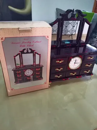 Joyero Musical con Reloj años 70-80