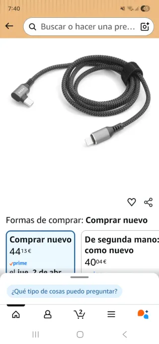 Cable iPhone Skoda USB-C a Lightning 1m