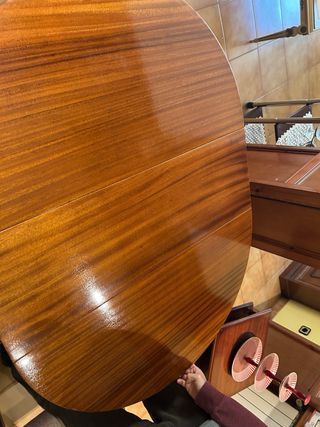 Mesa ovalada plegable madera