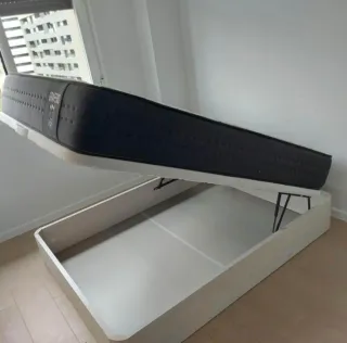 Canape abatible beige y gris