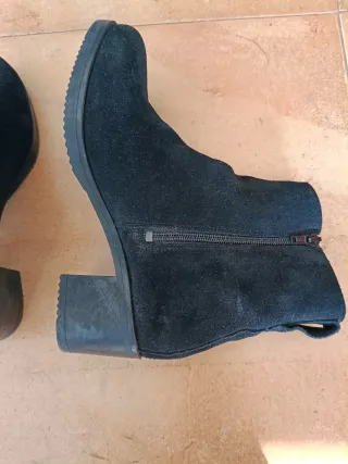 Botines de ante negros mujer