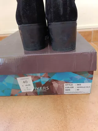Botines de ante negros mujer