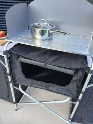 Mesa de cocina plegable para camping