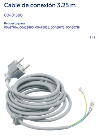 Cable conexión lavadora Balay 3.25m