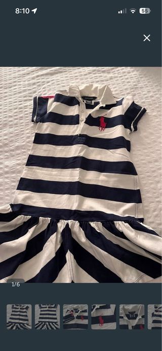 Vestido Polo Ralph Lauren Rayas