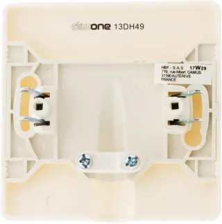 Zenitech - Placa de Salida de Cable 16A Tornillos/Garras - Blanca