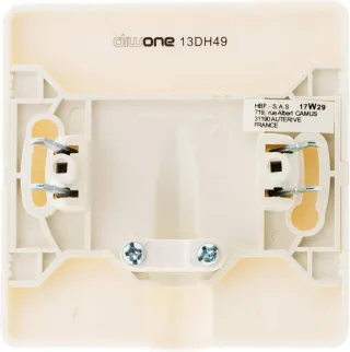 Zenitech - Placa de Salida de Cable 16A Tornillos/Garras - Blanca